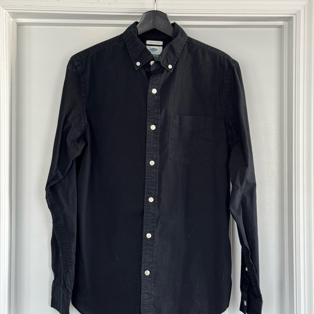 Old Navy Black Casual Button Down Shirt